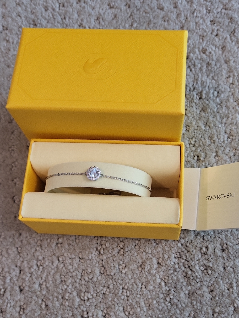 Swarovski Silver Halo Crystal Bracelet - Clear